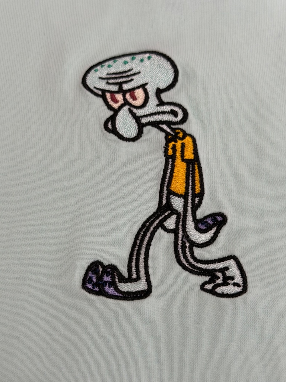 H&M x SpongeBob SquarePants Squidward Embroidered Relaxed Fit Tee - Large - Picture 2 of 6